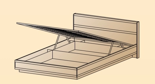 Кровать с подъемным механизмом Карина 160х200 см. КР-1003 (Акация Молдау)