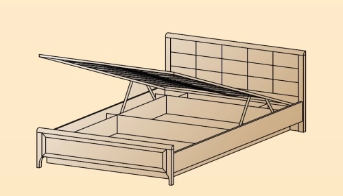 Кровать с подъемным механизмом Карина 120х200 см. КР-1031 (Ясень Асахи)