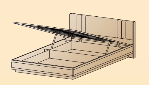 Кровать с подъемным механизмом Карина 140х200 см. КР-1012 (Акация Молдау)
