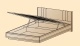 Кровать с подъемным механизмом Карина 120х200 см. КР-1011 (Акация Молдау)