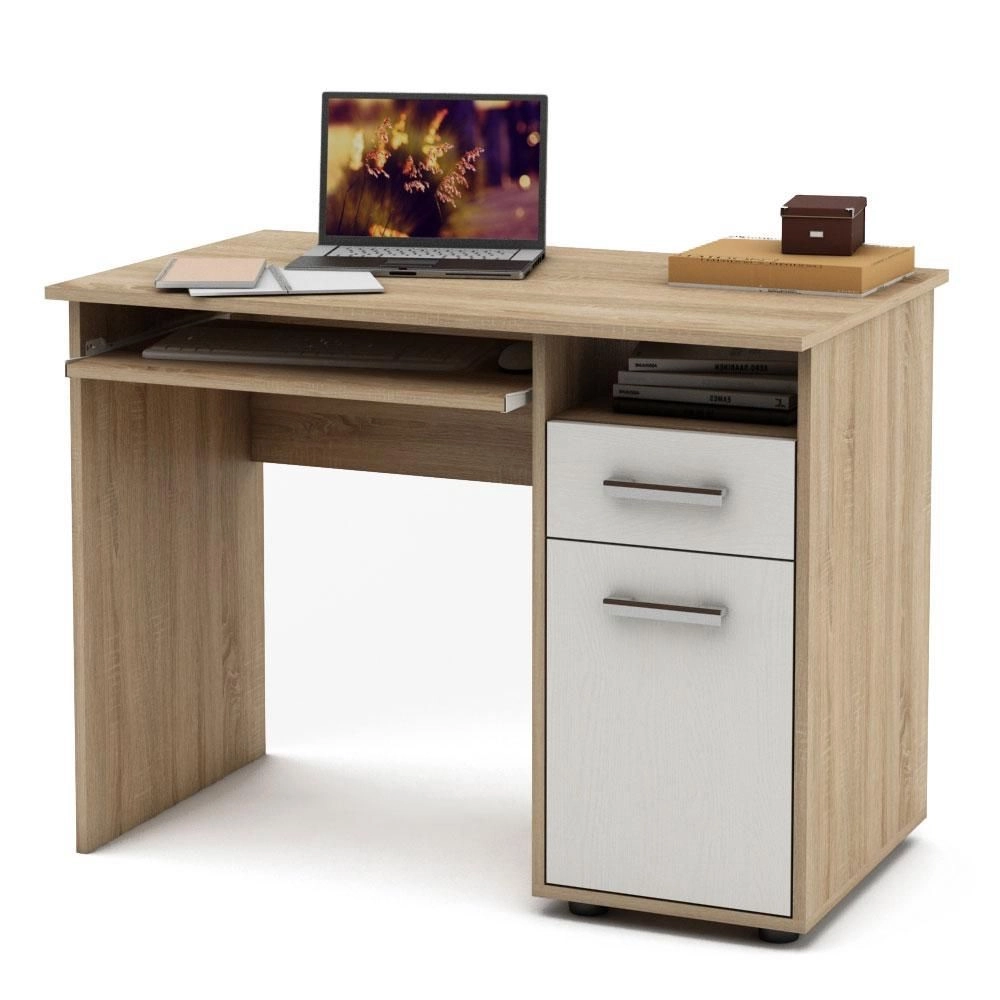 Письменный стол Остин-1К (Дуб сонома/Белое дерево)