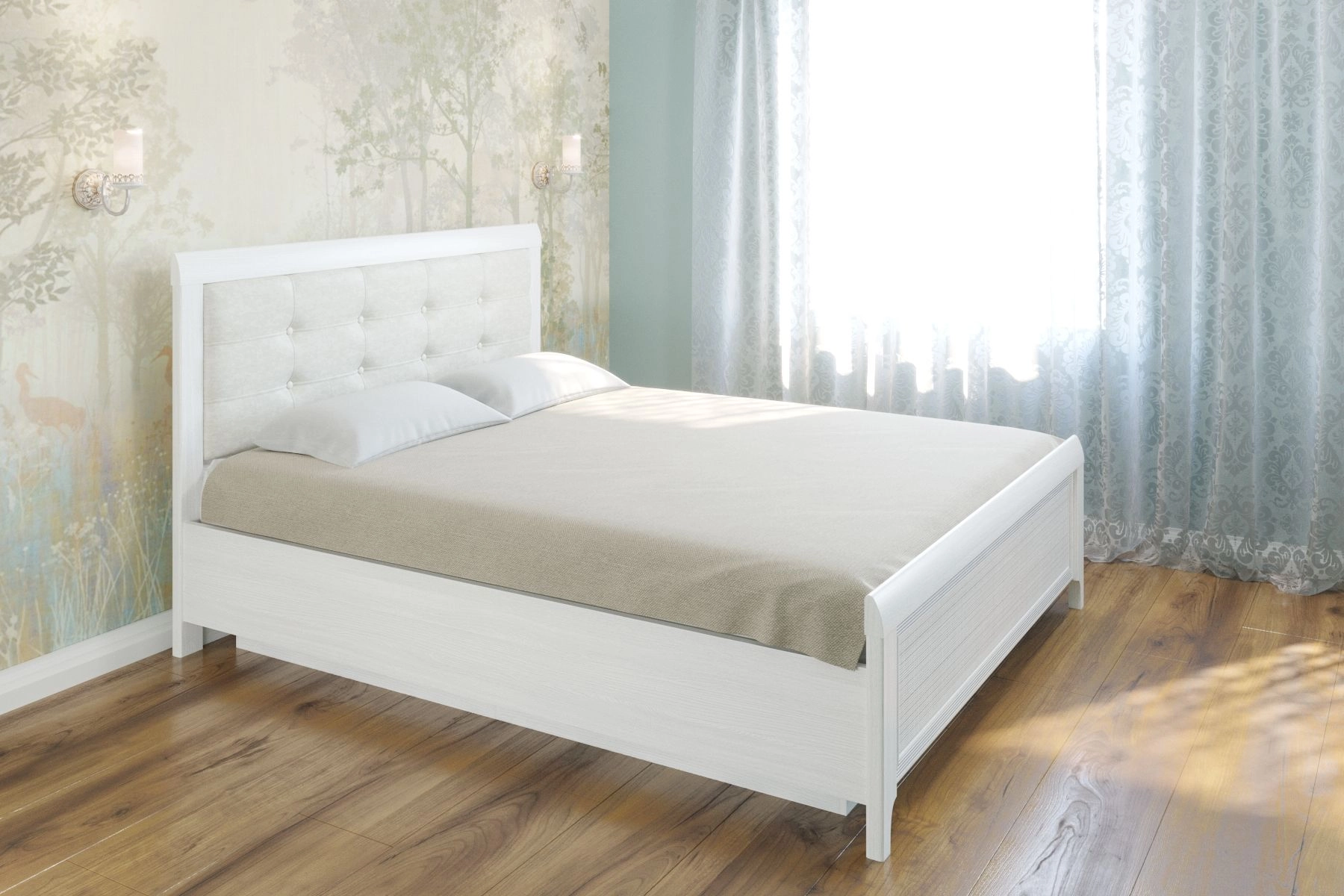 Кровать с подъемным механизмом Карина 160х200 см. КР-1033 (Ясень Снежный)