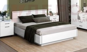 Кровать с подъемным механизмом Грейс КР-4003 160х200 см. (Снежный Ясень/Белый Бриллиант Глянцевый)