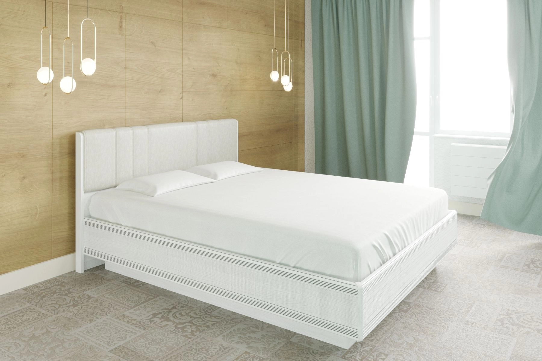 Кровать с подъемным механизмом Карина 160х200 см. КР-1013 (Ясень Снежный)