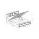 Кровать с подъемным механизмом Аэлита 140х200 см.