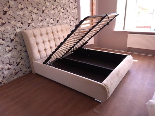 Кровать с подъемным механизмом Прова 200х200 см. (Велюр Seven)