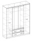 Шкаф 4-х створчатый с ящиками Дакота (540) (Серый  Крафт/Тиз Серый)