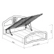 Кровать с подъемным механизмом Тиффани №2 140х200 см. (Бодега) 