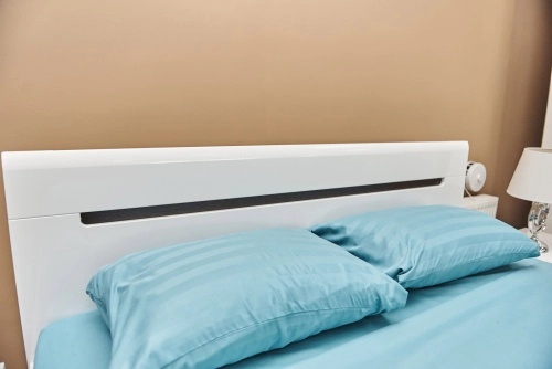 Кровать с подъемным механизмом Стокгольм 160х200 см. (Белый глянец)