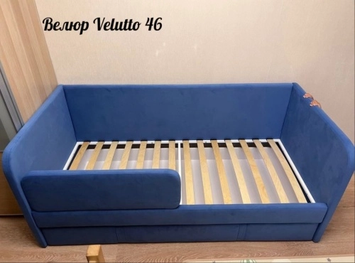 Кровать Бимбо 160х80 см. + бортик (Velutto 46)