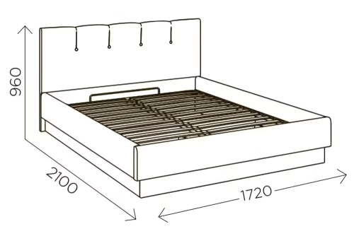 Кровать с подъемным механизмом Илия 160х200 см. М9