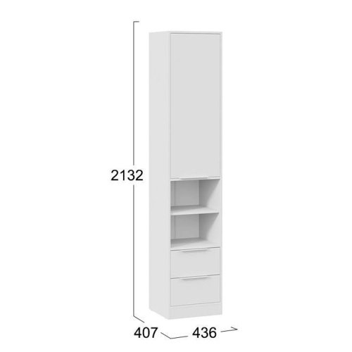 Шкаф комбинированный Марли (Белый)