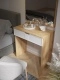 Комплект туалетный столик с зеркалом Эмилия ЭЛ-36-ЭЛ-24 (Дуб крафт золотой/Меренга)