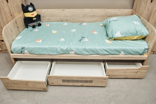 Кровать с ящиками Монца 90х200 см. (Дуб Кантри/Венге)