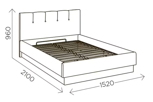 Кровать с подъемным механизмом Илия 140х200 см. М12