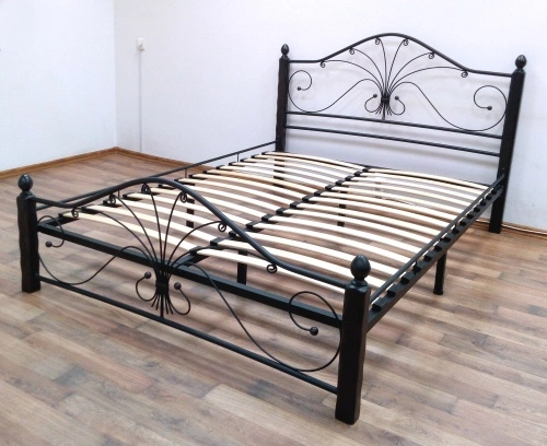 Кровать Фортуна 1 160х200 см. (Чёрный/Шоколад) 