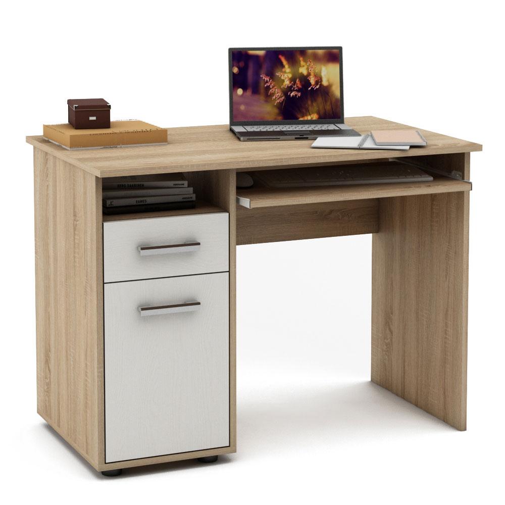 Письменный стол Остин-2 (Дуб сонома/Белое дерево)