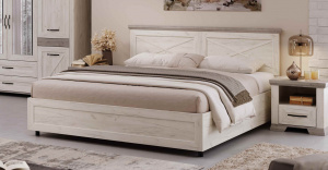 Кровать с подъемным механизмом Амели 140х200 см. (Дуб Белый CRAFT/Боб Пайн)