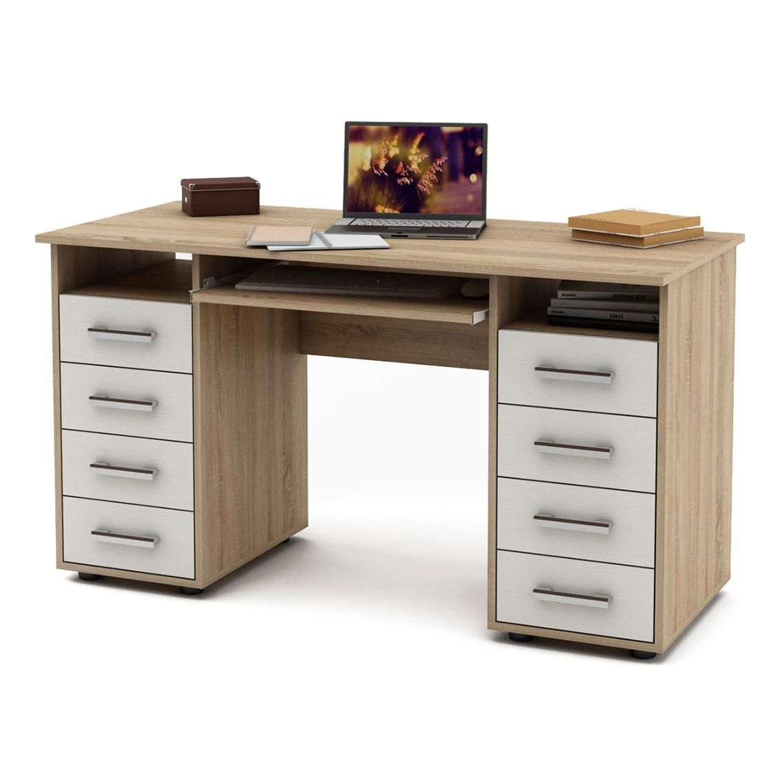 Письменный стол Остин-6 (Дуб сонома/Белое дерево) 