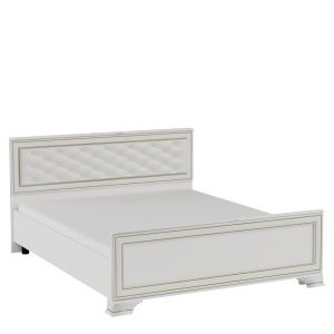 Кровать Каприз 140х200 см. (Мягкая) (Белый/Ясень анкор патина)