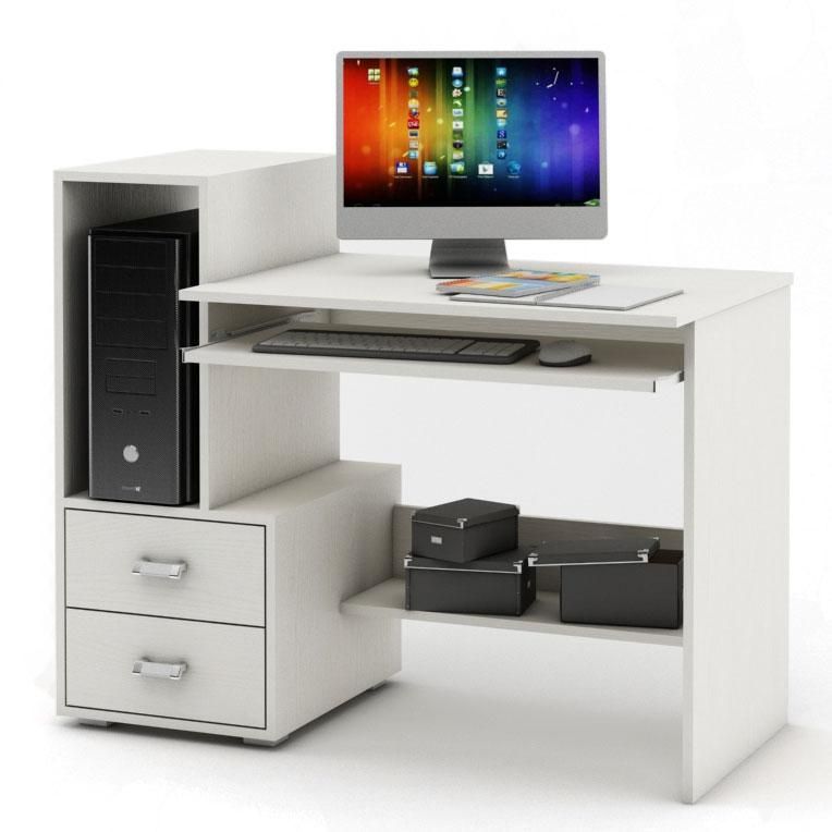 Компьютерный стол Имидж-38 (Белый)