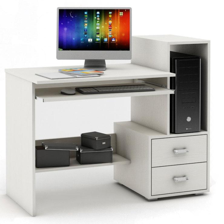 Компьютерный стол Имидж-37 (Белый)