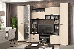 Гостиная Аллегро-6 (Дуб Белфорт/Венге линум) 2700х2100х520 мм.