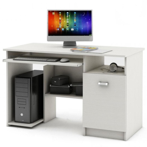 Компьютерный стол Имидж-10 (Белый)