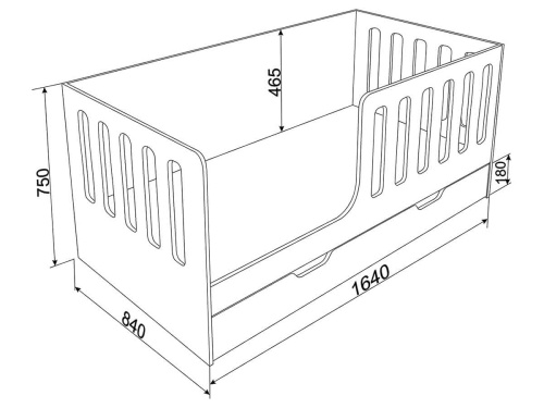 Кровать Астра 12 с ящиком (Белый/Оранжевый)
