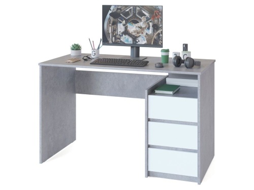 Письменный стол СПм-21 (Бетон/Белый)