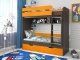 Двухъярусная кровать Юниор-5 (Бодего/Оранжевый)