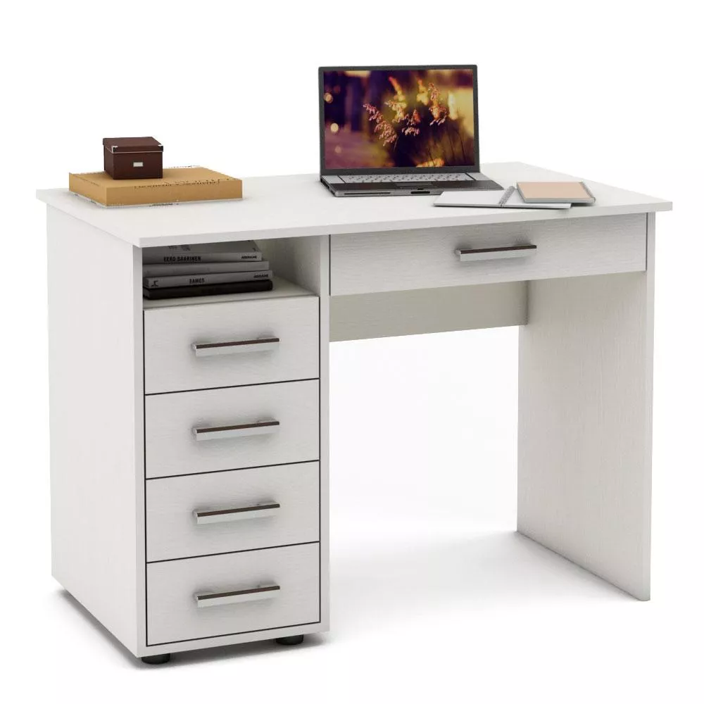 Письменный стол Остин-4Я (Белое дерево)