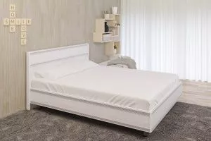 Кровать Карина КР-2003 160х200 см. (Ясень Снежный)