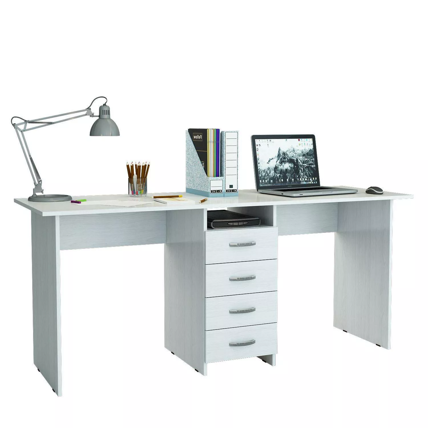 Компьютерный стол Тандем-2 (Белый) 